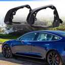 KKTR-CAR Mirror Frame, Driver Side/Left Side Mirror Cover Housing compatible with Tesla model 3 2017-2023,OEM 8202101 8202201 22873025 22873026 (model 3 driver side)