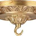 6 Inches Vintage Brass Ceiling Canopy Plate, Antique-Style Mounting Kit for Pendant Lights Chandeliers (6'', Matte Gold)