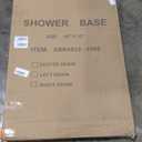 WOODBRIDGE 48"L x 32"W x 4"H Shower Base,Right Drain,Non-Slip Single Threshold Shower Pan, Solid Surface with Chrome Linear Drain Cover