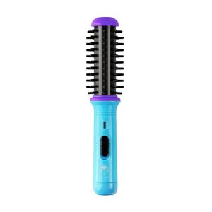 CALISTA GoGo Mini Heated Round Brush | Curl, Touch-Up, De-Frizz, Smooth, and Style Hair with Mini 7 Styling Tool | Heats to 365F | Perfect Travel Tool | Dual Voltage (Berry Burst)
