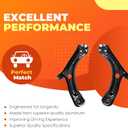 6pcs Front Lower Control Arms Sway Bars Tie Rods Kit Compatible with Passat Beetle 2012-2017 FWD w/Ball Joints Left Right Suspension kit MS70180 MS70181 K80478 ES80666 ES80667