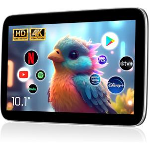 10.1-inch Android 13 Multi-Functional Car TV Headrest Monitor for Back Seat, IPS Touch Screen Video Player, Support WiFi/Bluetooth/Mobile Mirror Link/HDMI/USB/RCA