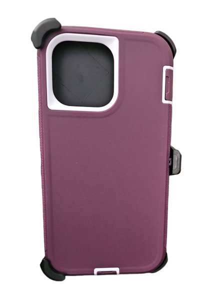 CONWOE Magnetic for iPhone 15 Pro Max Case,with Belt Clip,[Compatible with Magsafe] W/Tempered Glass Screen Protector,Anti-Drop,Shockproof,Heavy Duty Protection (Wine red)