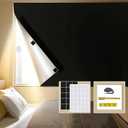 Portable Blackout Window Cover, Upgraded 157"x57" Blackout Curtains No Drill Cuttable DIY Self-Adhesive Hook Loop Tapes, Travel Reusable Blinds/Shades for Bedroom 4m