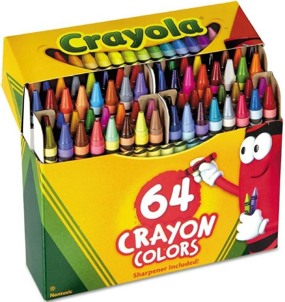 Classic Crayons - with Built In Sharpener - 64 ct (Pack of 1)