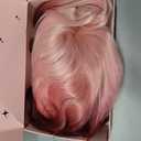 FABÉLLE Synthetic Lace Front Wig Pink Red Wigs Glueless Wigs for Black Women 24 Inch Beginner Friendly Pink Hair pink lace front wig