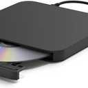 Hitachi LG External CD/DVD Drive | Portable Player Burner for Laptop, PC, Smartphone | USB Type-C | Multi OS (Window, Mac, Android, Fire) (Black)