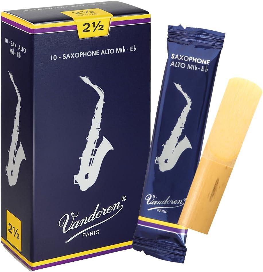 Vandoren SR2125 Alto Sax Traditional Reeds Strength 2.5; Box of 10