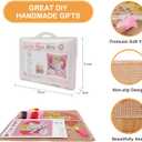 QIONG MENG Latch Hook Kits for Adults, DIY Valentines Day Cupid Pattern Pillow Cover Kit Needlework Cushion Cover Hand Craft Crochet for Home Sofa Decorations Gifts 17 x 17 Inch