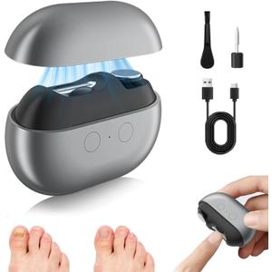 Electric Nail Clippers for Seniors, 3 in 1 Electric Nail Clippers for Thick Toenails with LED Light and Nail Scraps Storage, Perfect for People with Reduced Mobility