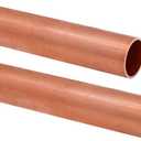 1/2"OD Copper Pipe, 0.04 inch1mmWall Thickness 12" Length Polished Hollow Copper Round Tube Cut Lengths for DIY Crafts, Repair, Model Building, Electrical Projects(2 Pcs)