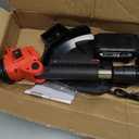 Electric Weed Wacker Eater Battery Powered,Cordless Weed Trimmer with 2 Pcs 21V/2.0Ah Battery Operated & Charger & 90Min Runtime, 5 Blades for Thick Weeds/Edging/Mowing for Garden Yard - Red