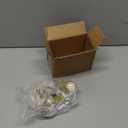 8 Pcs Gold Cabinet Knobs, Zinc Alloy Dresser Drawer Knobs 55mm Brushed Gold Drawer Pulls Flower Ring with Screws for Kitchen, Bathroom, Bedroom, Living Room