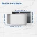Neodrain Shower Niche, Insert Bathroom Storage Shower Shelf, Stainless Steel Recessed Wall Niche No Tiled Recessed Cabinet Waterproof for Shower Storage(Brushed,24"x12")