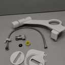 Ultra-Slim Bidet Attachment, Posterior&Feminine Wash-(Retractable Dual Nozzles), (White)