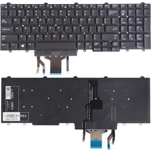 Replacement Keyboard with Backlit and Trackpoint Compatible with Dell Latitude E5550 E5570 E5580 E5590 E5591 5550 5570 5580 5590 5591,Precision 3510 3520 7510 7520 7710 7720