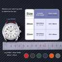 WOCCI Watch Bands, FKM Rubber (Not Silicone), Replacement Straps for Men and Women, Quick Release, Compatible Watch Lug Width 20mm 22mm (Black (Black Buckle))