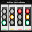 yeesport Traffic Light Wall Lamp, Retro Traffic LED Light with Remote Controller, Kids Bedroom Stop Light, Room Decor Light, Vintage Fun Signal Light for Bedroom, Living Room, Club, Bar, Pub (1)