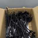 100 Pack Slatwall Hooks, Panel Display Hooks, Black Slatwall Accessories, Heavy Duty Hanging Shelf Brackets, Metal Hangers for Garage Shop Retail Display (6 and 8 Inch)