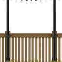 5Ft String Light Poles 2 Pack,Light Poles for Outside Lights,Outdoor with Fence Brackets Hanging Lights,Metal Stand Deck Patio Backyard
