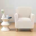 Jacquard Banquet Armchair Slipcovers Waterproof Chair Covers Armchair 1-Piece Stretch Chair Covers for Living Room Nonslip Outdoor Armchair CoverPets Friendly Furniture Protector,Beige