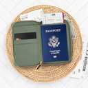 Beautiful Passport Holder for Travel with Wristlet Strap - All-in-One Wallet for Women with Card Slots and Tassel Keychain - Perfect RFID Blocking Case to Keep Your Travel Documents Organized & Safe, Sage