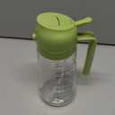 TrendPlain 16oz/470ml Glass Olive Oil Sprayer for Cooking  2 in 1 Olive Oil Dispenser Bottle for Kitchen Gadgets and Air Fryer Accessories, Salad, BBQ - Green