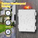 Septic Pump Alarm High Water Sump Pump Alarm 110DB Pump Control Panel with Float Switch, Bright Flashing Light, IP67 Waterproof Casing, Compatible with Submersible Pump