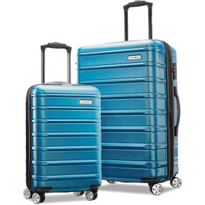 Samsonite Omni 2 Hardside Expandable Luggage with Spinner Wheels, 2-Piece Set (19/24), CARIBBEAN BLUE