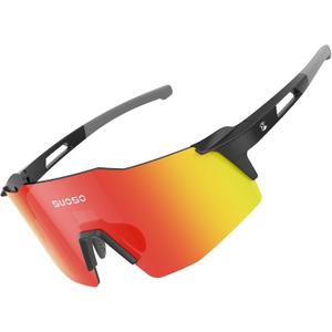 suoso Sports Cycling Sunglasses for Men: Lightweight UV Protection Polarized Sun Glasses for Youth Baseball Softball Running