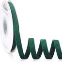 Ribbli Forest Green Velvet Ribbon Double Faced 3/8 Inch 10-Yard Spool Forest Green Ribbon Use for Christmas Tree Ornaments Gift Wrapping Wreath Decoration Wedding Boutonnieres