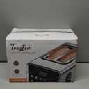 Touch Screen Toaster 2 Slice, Stainless Steel Smart Digital Toasters with Single Slot Toasting, Memory Function, 5 Bread Types & 6 Shade Settings,1.5" Wide Slot, 900W
