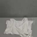 FeelinGirl Bodysuits for Women Seamless Square Neck Tummy Control Compression Thong Shapewear Bodysuit Tank Tops Bodysuit (Medium-Large, White)