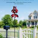 Yard Garden Wind Spinners - Large Outdoor Metal Wind Spinners with Stake, Yard Art Lawn Garden Decor (19" W x 87" H)
