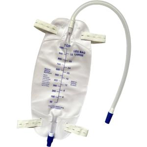 lifevv 3 Pack 1000ml Catheter Leg Bag Urinary Drainage Bag, with 3 Eighteen-inch Tubing, Anti-Reflux Valve, Cloth Straps,Easy Twist Drain Valve