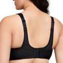Glamorise Women's No-Bounce Camisole Sports Bra Wirefree 1067 (Black, L)