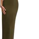 PRETTYGARDEN Women's Off The Shoulder Maxi Dresses 2025 Summer Formal Elegant Cocktail Party Wedding Guest Long Dress (Medium, Army Green)