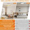 16in Ceiling Light, 3-Light E26 Bulb Type,Frosted Glass Lampshape, Large Modern Flush Mount Lamp Fixture for Living Room Bedroom Kitchen Hallway Foyer, Milk White