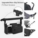 Momcozy NON-SLIP Universal Stroller Organizer | Insulated Cup Holder | Detachable Phone Bag & Shoulder Strap | Fits Uppababy, Baby Jogger, Britax, BOB, Umbrella and Pet Stroller