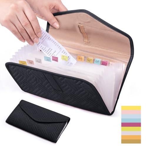 Bagsfy Fabric Bill Organizer with Pockets 10x6 Receipt Organizer for Business - Receipt Holder Organizer - Cash Organizer -Coupon Holder - Money Organizer for Cash- Small Accordion File Organizer
