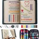 2026 Upgraded Embroidery Stitch Book Kit for Beginner, DIY Book Embroidery Kit with Full Tools and Instructional Tutorial 106 Patterns for Craft Lovers and Sew EnthusiastDIY Craft Lovers(1pack--)