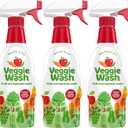 Veggie Wash Organic Fruit and Vegetable Wash, Certified Organic, Ideal for Cleaning Produce, 16 Fluid Ounce, Pack of 3