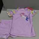 QPANCY Rash Guard for Girls Swimwear 2-Piece Mermaid Unicorn Swimsuit UPF 50+ UV 4-5T, Unicorn Purple