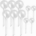 Kingbow 10pcs Plant Self Watering Globes, Clear Plastic Self Watering Bulbs Flower Automatic Watering Stakes Devices, Garden Self Watering Device for Outdoor Indoor Plant