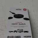 GE home electrical GE 3 Device HDMI Switch, Use with 4K Smart TV Roku Xbox PS3 PS4 Fire Stick DVD Blue Ray Fire TV HDTV Cable Box PC, 4K 1080p 60 FPS, Ultra HD, HDCP 2.2, Black, 33624
