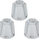 3 Pcs Metal Shower Knob Replacement, Bathtub Faucet Handle Remodel Trim Kit Shower Faucet Handle Replacement Compatible with Price/Pfister Verve Tub Shower (Polished) (Platinum)