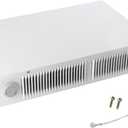 Model 112 Electric Kickspace heater,compact design,white fan-forced wall heater with built-in thermostat,covers 150 square feet, factory wired 240/208VAC