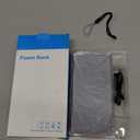 Portable Charger with Built in Cable and Wall Plug 50000mAh 22.5W Fast Charging Solar Power Bank with 5 Output & 2 Input Dual LED Flashlights Phone Holder External Battery Pack (Red)