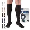 Truform Compression Socks, 15-20 mmHg, Men's Dress Socks, Knee High Over Calf Length, Black, X-Large