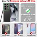 Varikke for Samsung Galaxy S24 Ultra Wallet Case Detachable with RFID Blocking Card Holder for Women, Glitter PU Leather Strap Wrist Magnetic Flip Wallet Removable Phone Case Cover 6.8", Dark Purple